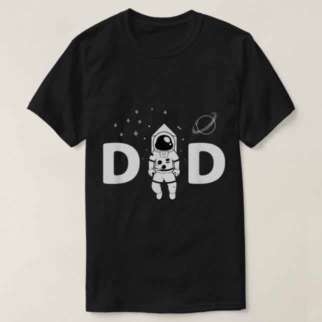 Space Dad Astronaut Design T Shirt (Design framsida)