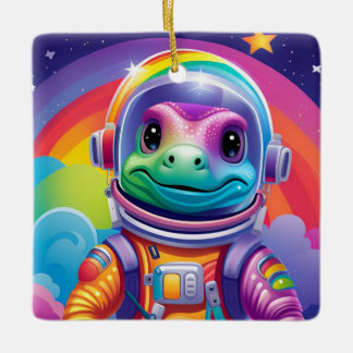 Space Dino-Ornament Julgransprydnad Keramik
