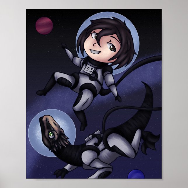 Space Dinosaur Poster (Framsidan)