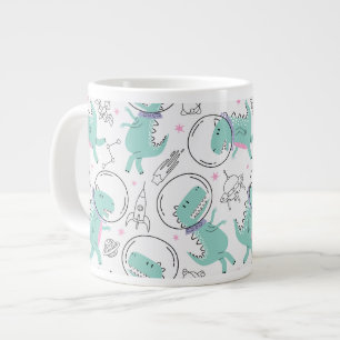 Space-dinosaurier, Cute Dinosaurs, Space-Frakt, st Jumbo Mugg
