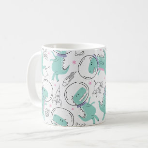 Space-dinosaurier, Cute Dinosaurs, Space-Frakt, st Kaffemugg