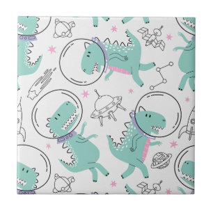 Space-dinosaurier, Cute Dinosaurs, Space-Frakt, st Kakelplatta