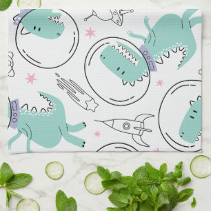 Space-dinosaurier, Cute Dinosaurs, Space-Frakt, st Kökshandduk