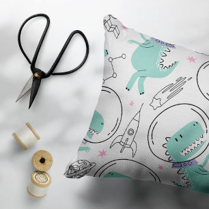 Space-dinosaurier, Cute Dinosaurs, Space-Frakt, st Prydnadskudde