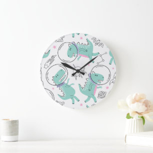 Space-dinosaurier, Cute Dinosaurs, Space-Frakt, st Stor Klocka