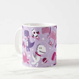 Space-dinosaurier, Cute Dinosaurs, Stars, Space Sh Kaffemugg