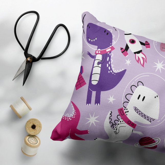 Space-dinosaurier, Cute Dinosaurs, Stars, Space Sh Prydnadskudde (Skapare uppladdad)