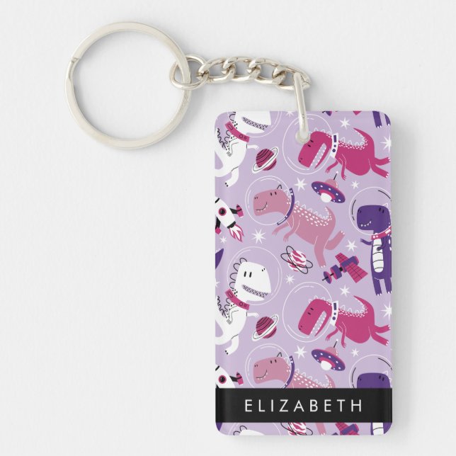 Space Dinosaurs, Cute Dinosaurs, Stars, ditt namn (Framsidan)