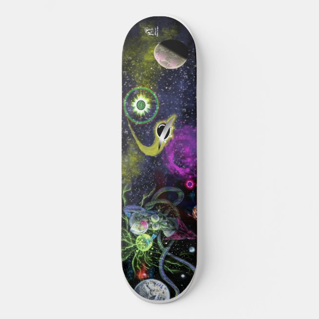 Space Diva Old School Skateboard Bräda 18 Cm (Framsida)