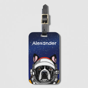 Space Dog Personalisera Bagagebricka