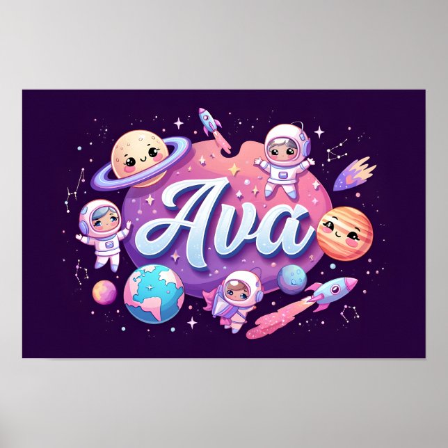 Space Dreams Ava Wall Art Poster (Framsidan)