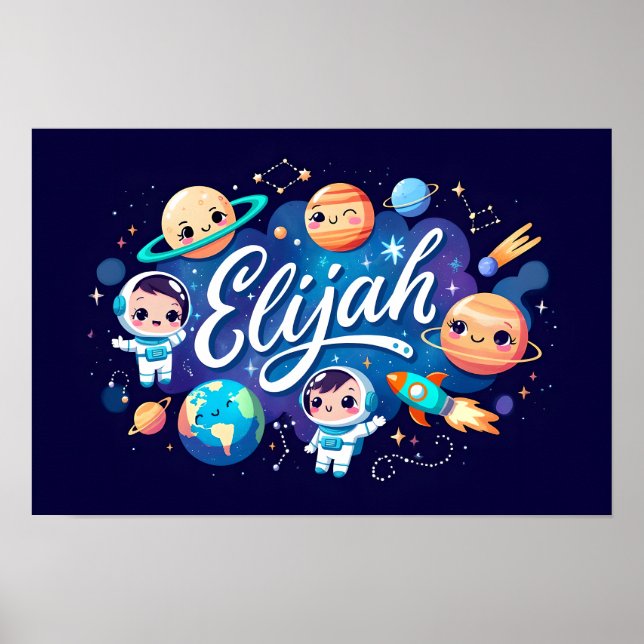 Space Dreams Elijah Wall Art Poster (Framsidan)