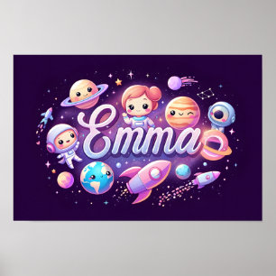 Space Dreams Emma Wall Art Poster