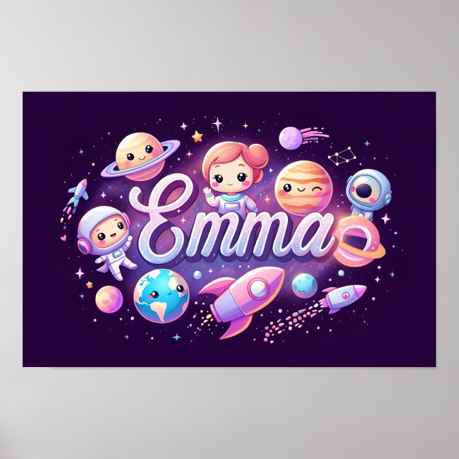 Space Dreams Emma Wall Art Poster (Framsidan)