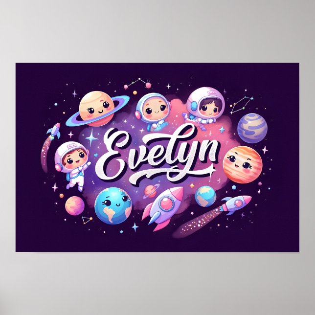 Space Dreams Evelyn Wall Art Poster (Framsidan)