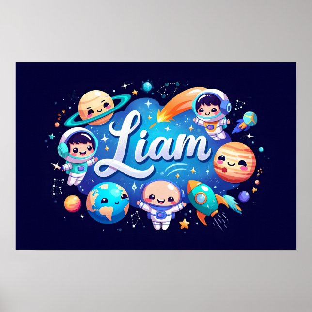 Space Dreams Liam Wall Art Poster (Framsidan)