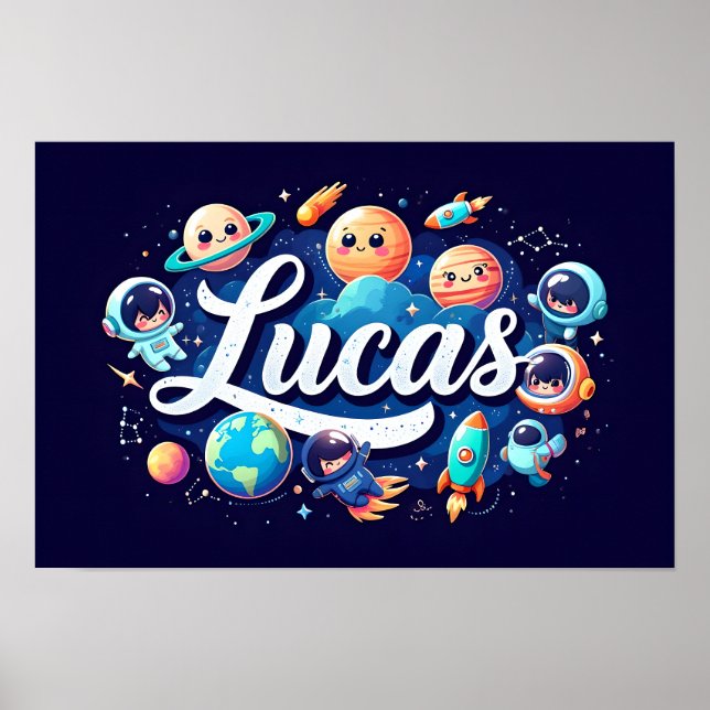 Space Dreams Lucas Wall Art Poster (Framsidan)