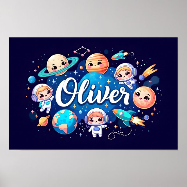 Space Dreams Oliver Wall Art Poster (Framsidan)