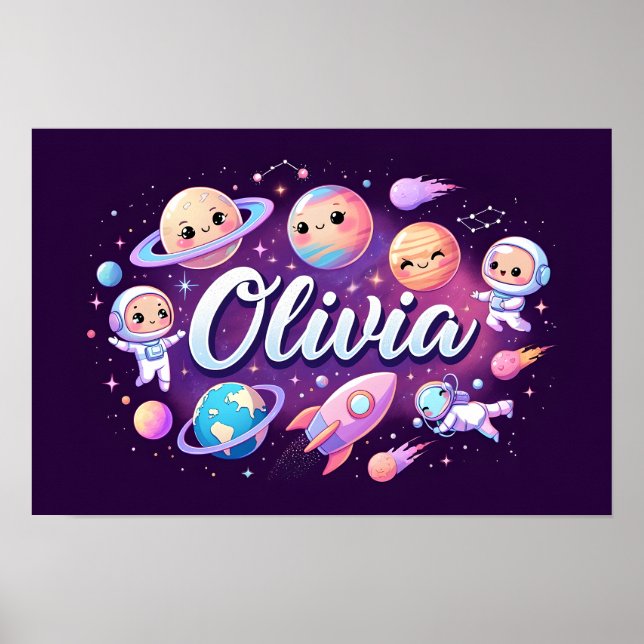 Space Dreams Olivia Wall Art Poster (Framsidan)