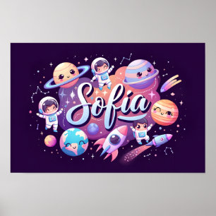 Space Dreams Sofia Wall Art Poster
