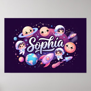 Space Dreams Sophia Wall Art Poster