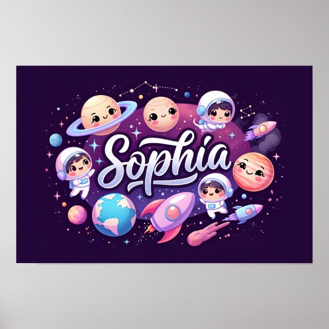 Space Dreams Sophia Wall Art Poster (Framsidan)