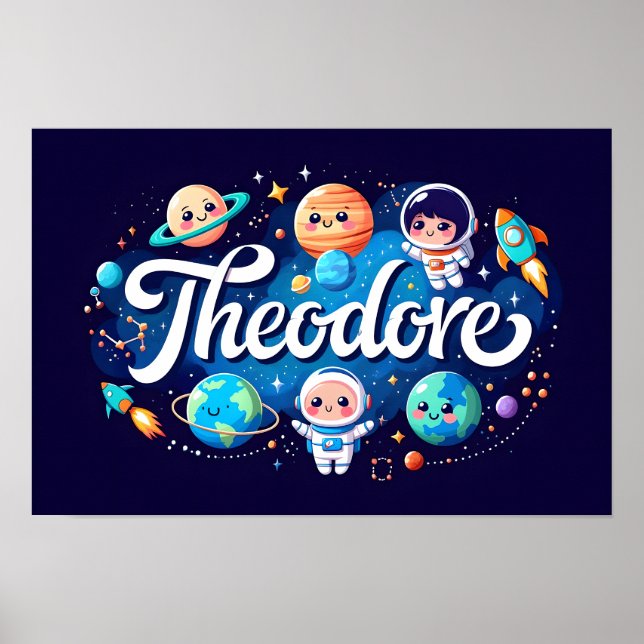 Space Dreams Theodore Wall Art Poster (Framsidan)