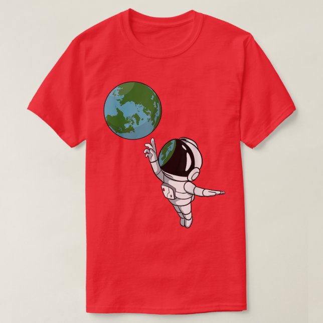 Space Earth Astronaut T-Shirt (Design framsida)