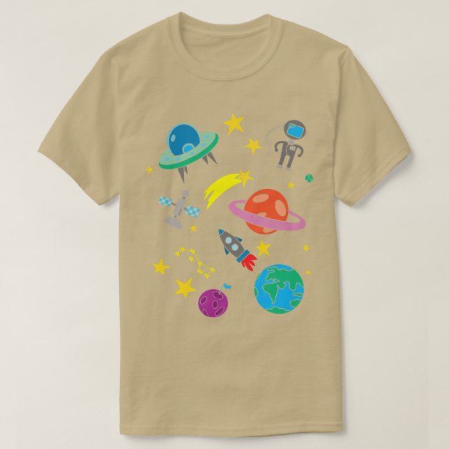 Space Eploration Space Man, Sci Fi Astronaut Boys T Shirt (Design framsida)