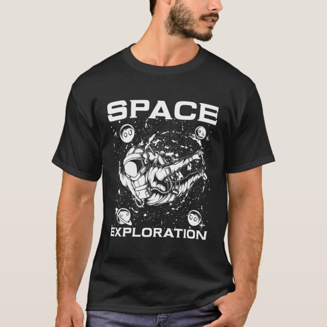 Space Exploration Nebula Solar System Space Coloni T Shirt (Framsida)