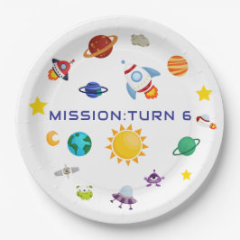 Space Explorer Astronaut Birthday Paper Plates 
