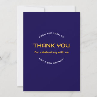  Space Explorer Astronaut Birthday Thank You Card  Tack Kort