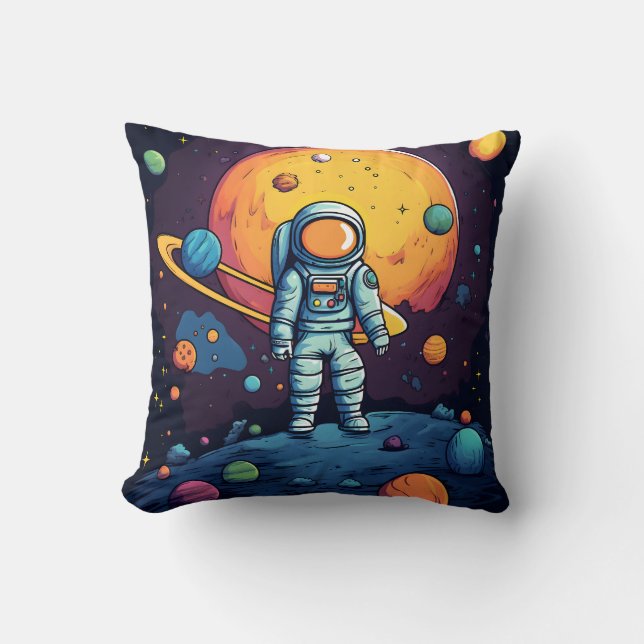 Space Explorer Dekorativ kudde (Framsida)