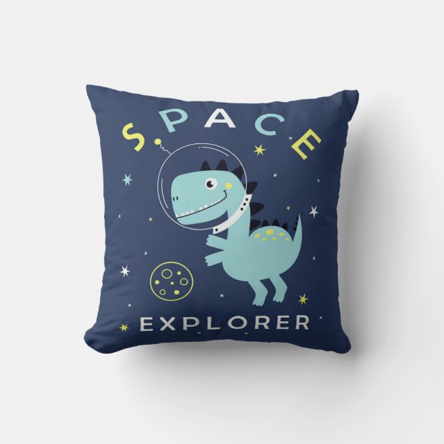 Space Explorer Dinosaur Barn Cushion Kudde (Framsida)