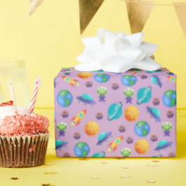 Space Explorer på Lavender Lila Presentpapper