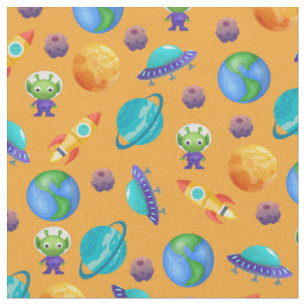 Space Explorer på Merigold-Orange Tyg