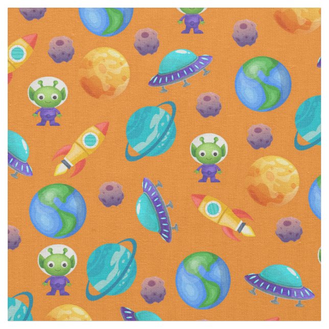 Space Explorer på Orange Tyg (Närbild)