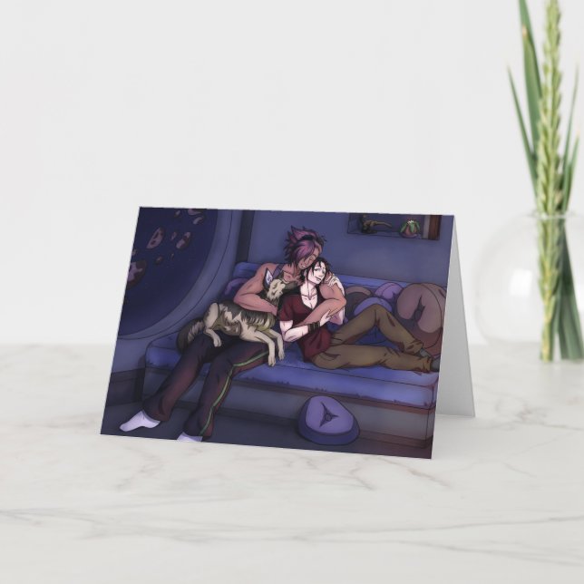 Space Family Hug Kort (Framsida)