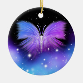 Space Fantasy Butterfly Cosmic Julgransprydnad Keramik