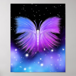 Space Fantasy Butterfly Cosmic Poster