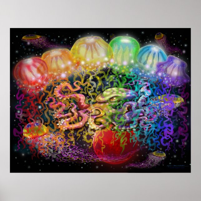 Space Fantasy Tentacles Poster (Framsidan)