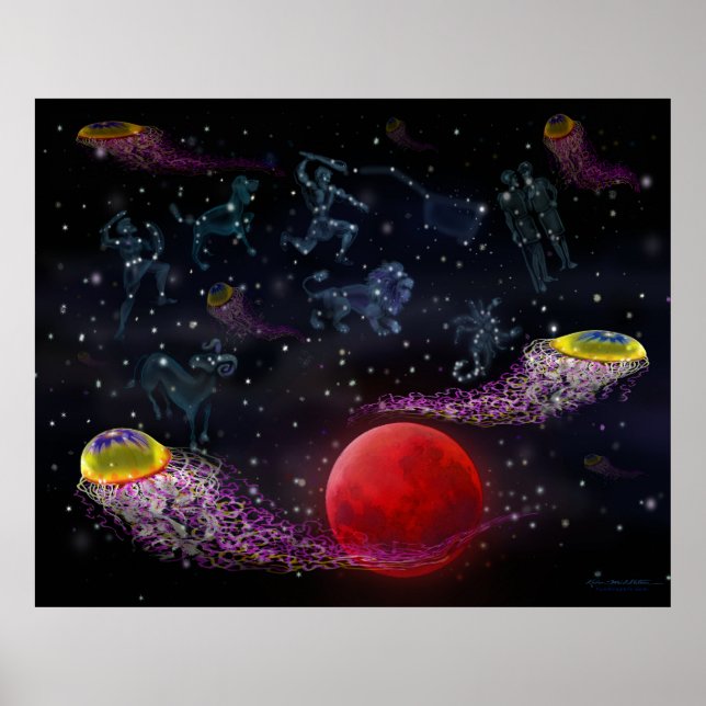 Space Fantasy Tentacles Poster (Framsidan)