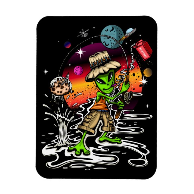 Space Fisherman Magnet (Vertikal)