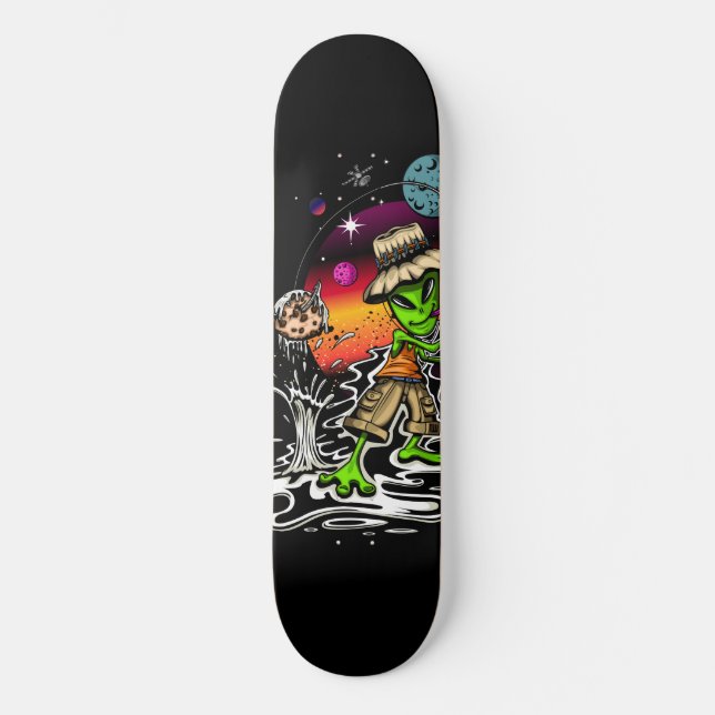 Space Fisherman Mini Skateboard Bräda 18,5 Cm (Framsida)