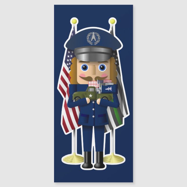 Space Force Nutcracker med liten militär Lastbil (Framsida)