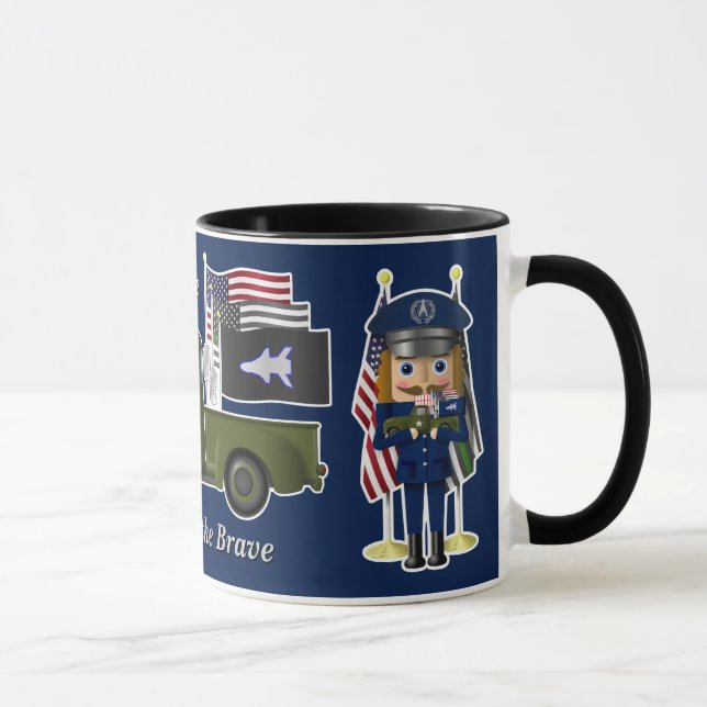 Space Force Nutcracker med liten militär Lastbil Mugg (Höger)