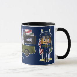 Space Force Nutcracker med liten militär Lastbil Mugg