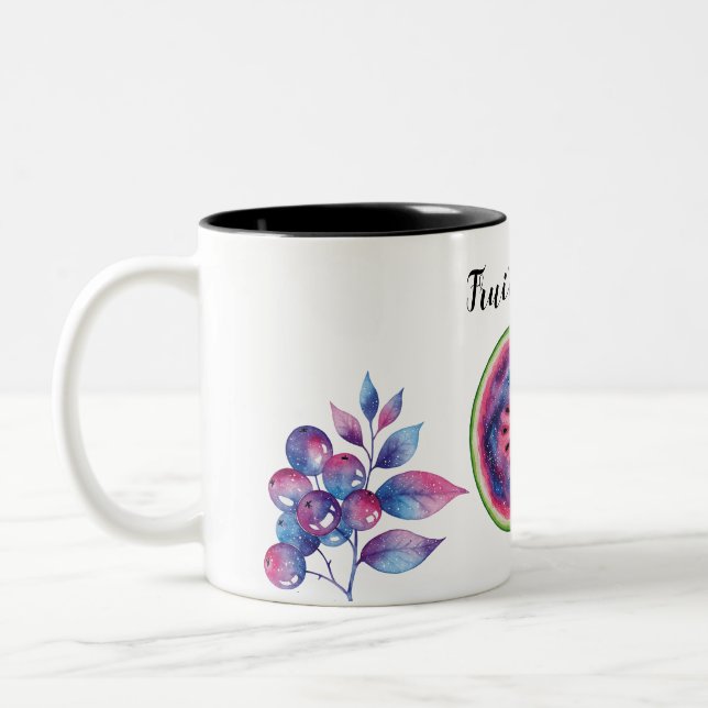 Space Fruit vibes Två-Tonad Mugg (Vänster)