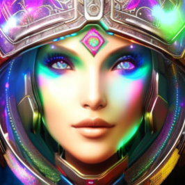 Space Futuristiska BeSnyval färg T-Shirt