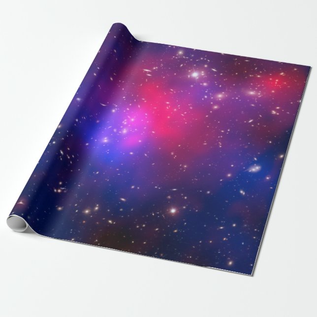 Space Galaxies Rosa Blue Pandoras kluster NASA Presentpapper (Utrullad)